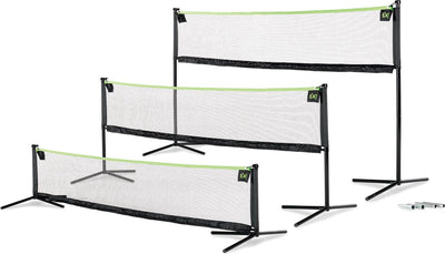 Exit Toys Exit verstellbares Sportnetz 155x300cm – Volleyballnetz – Badmintonnetz – Tennisnetz – höhenverstellbar – Outdoor – Schwarz
