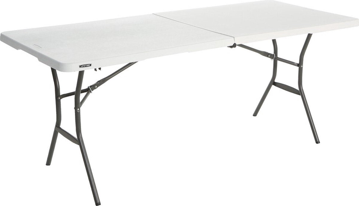 Lifetime - Arbeitstisch - Buffettisch - 180 cm - faltbar als Koffer - Weiß