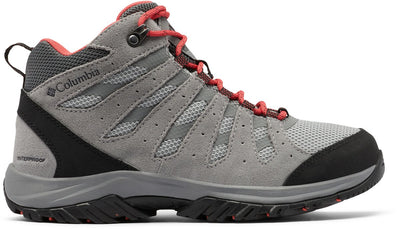 Columbia Redmond III Mid wasserdichte Damen-Wanderstiefel – Dampf, rote Koralle
