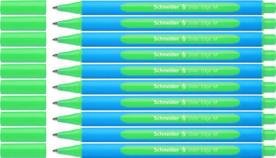 Schneider Schreibgeräte Schneider Kugelschreiber - Schiebekante - M - Grün - 10 Stück - S-152104-10
