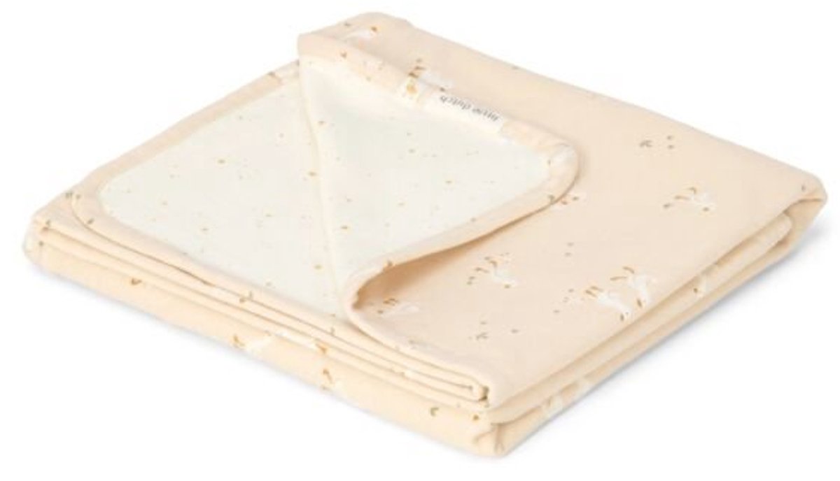 Kleine holländische Kinderbettdecke – Beige – kleine Gans – Mondsterne