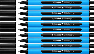 Schneider Schreibgeräte Schneider Kugelschreiber - Schiebekante - M - Schwarz - 10 Stück S-152101-10