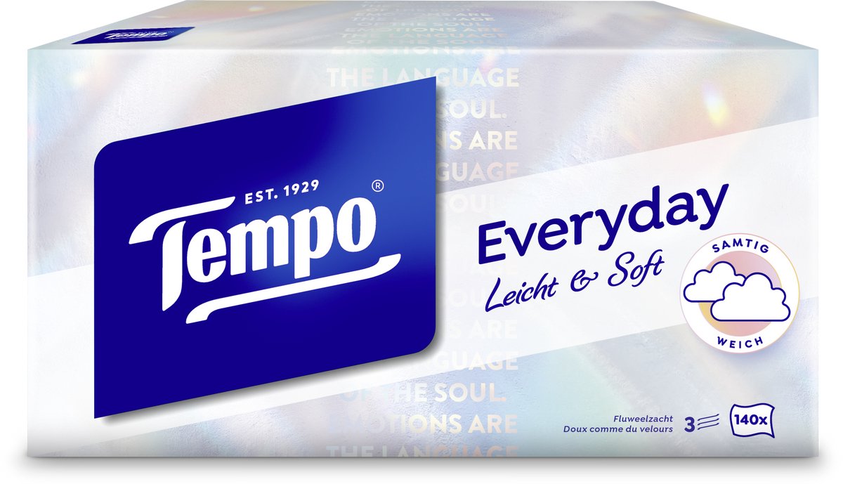 Tempo-Taschentücher - Alltag - XXL-Box - 8 x 140 Stück = 1120 Taschentücher