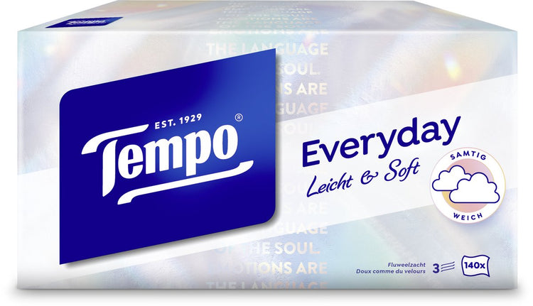Tempo-Taschentücher - Alltag - XXL-Box - 8 x 140 Stück = 1120 Taschentücher
