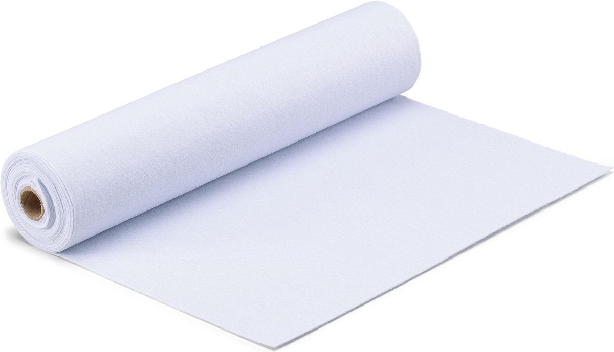 Vaessen Creative Filz auf Rolle – Weiß – 1 mm – 45 cm x 5 m