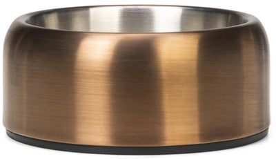 Designed by Lotte Noar Hundefutternapf – Futternapf Trinknapf – spülmaschinenfest – rutschfest – Edelstahl – Bronze – 470 ml