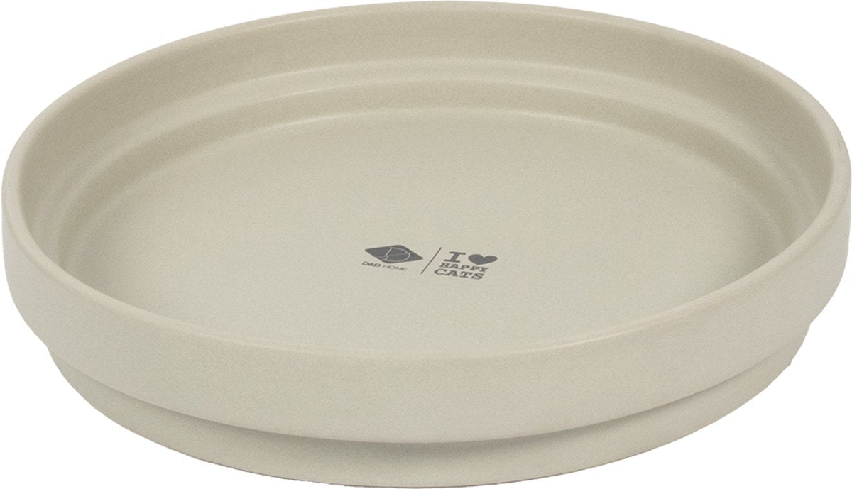D·d Home I Love Happy Cats Trinknapf Ace XL-1250ml-25x25x4,5cm Beige