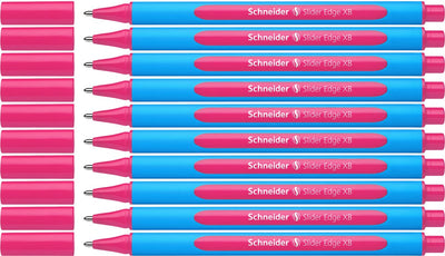 Schneider Schreibgeräte Schneider Kugelschreiber – Schiebekante – Feder xb – Schreibfarbe rosa – 10 Stück – S-152209-10