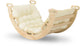 Deryan Kletterbogen aus Holz inklusive Kissen – Kletterbrücke – Montessori-Klettergerüst – Naturholz – Kinderspielzeug