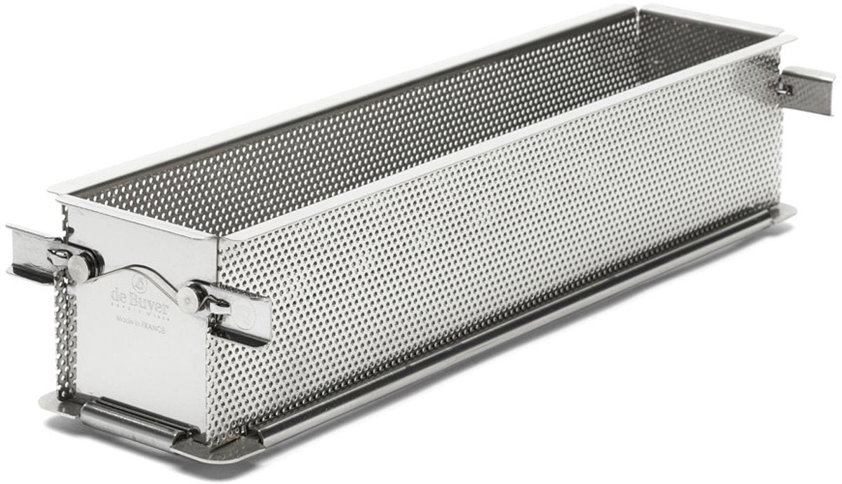 Debuyer de Buyer rechteckige faltbare lange Backform Geoforme – perforierter Edelstahl – 35 cm