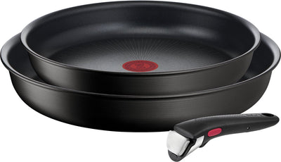 Tefal -Kochausrüstung Tefal Ingenio Unlimited Bear Pans 24+28 cm mit Griff Schwarz
