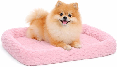 Flamingo-Hundekissen – Hundekorb – Naya rechteckig rosa mit Rand 55,5 x 38,5 cm – weich – kuschelig – bequem