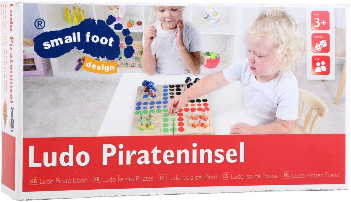 Kleiner Fuß Holz Ludo Pirate Island