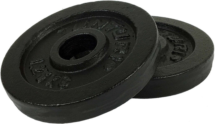 Tunturi Hantelscheiben - Hantelgewichte - 2 x 1,25 kg - ø 30 mm - Gusseisen - inkl. kostenlose Fitness-App