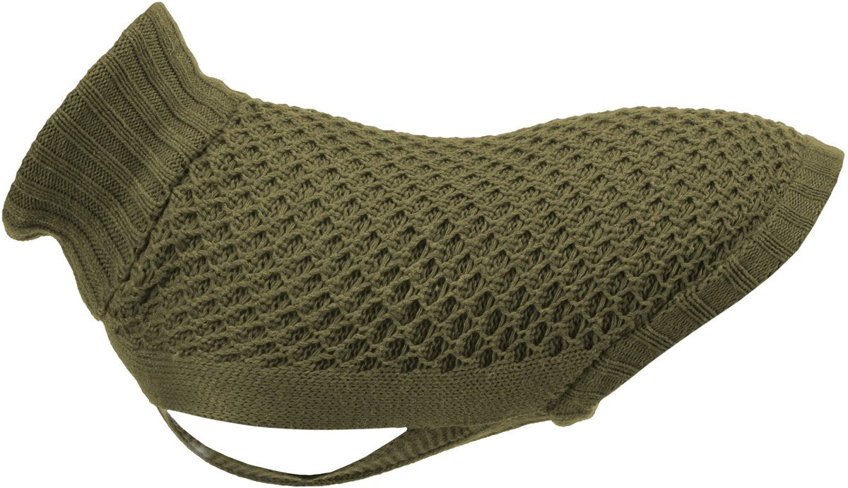 Trixie Hundepullover – olivgrün 36 cm – Baumwolle, Wolle, Polyamid, weite Beinöffnung