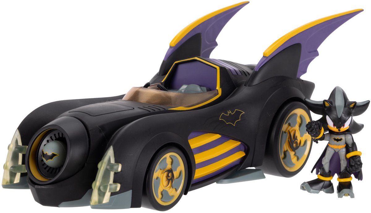 Jakks Sonic DC 6cm Shadow + Batmobil