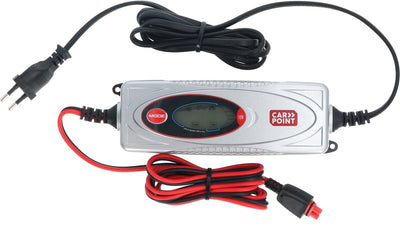 Carpoint bx-1d Batterieladegerät 12 V – vollautomatisch – Ladezyklus in 7 Schritten – übersichtliches Display – 3,8 Ampere Lithium