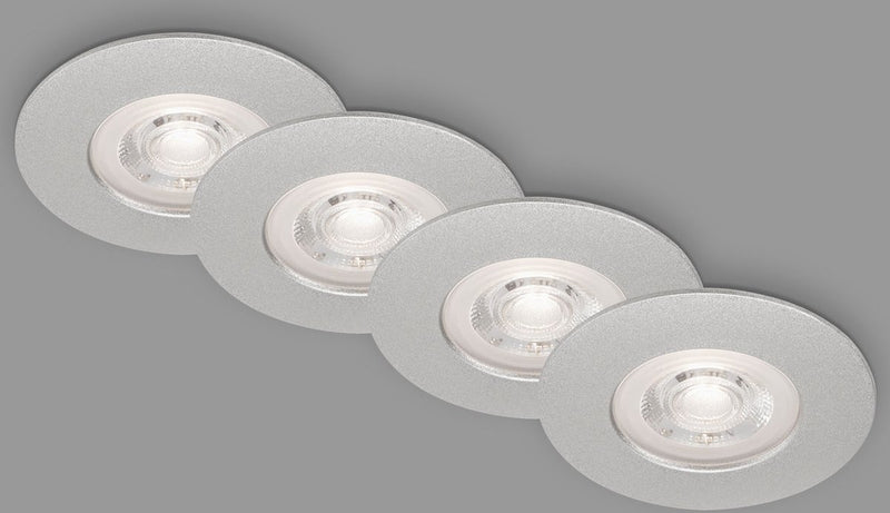 Briloner kulana – LED-Einbaustrahler – Set mit 4 Strahlern – dimmbare Badezimmerbeleuchtung – ø9 cm – 4,9 W – 480 lm – Chrom matt