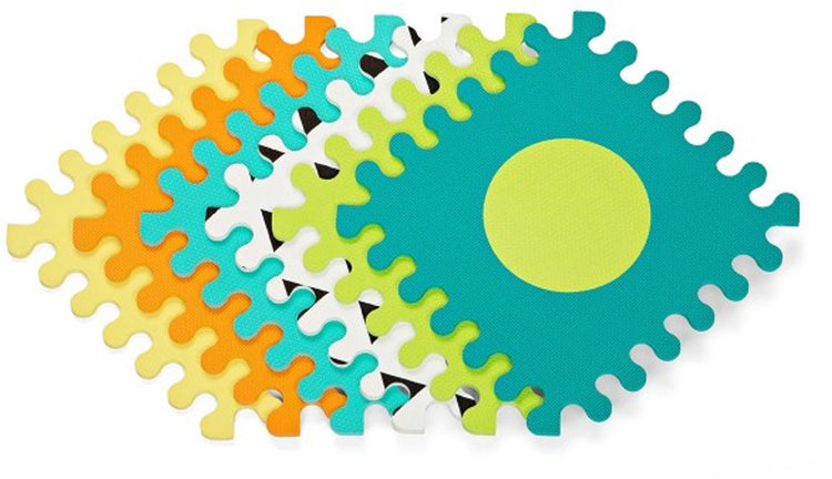 Infantino Weichschaum-Puzzlematte Babyspielmatte 6-teilig bunt.