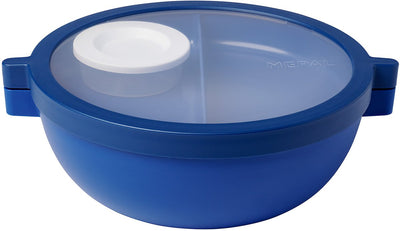 Mepal Vita Bento-Lunchschale – 5 Fächer, davon 3 herausnehmbare Behälter – Bento-Box – Salat-Lunchbox – leuchtendes Blau