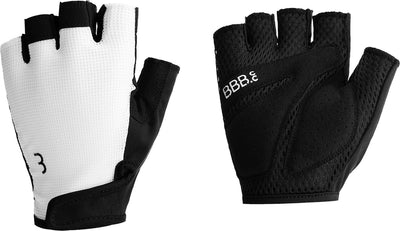Bbb Cycling CoolSupport – Fahrradhandschuhe Sommer – 15–25 °C – mittlere Polsterung – rutschfeste Innenhand – Unisex-Fahrradhandschuhe – Weiß