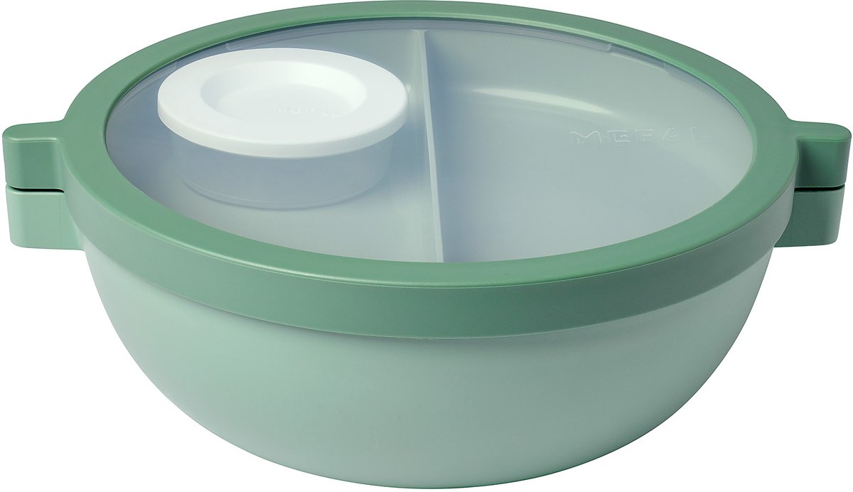 Mepal Bento-Lunchschale – nordischer Salbei – 4 Fächer – 1,5 l