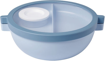 Mepal Vita Bento-Lunchschale – 5 Fächer, davon 3 herausnehmbare Behälter – Bento-Box – Salat-Lunchbox – nordisches Blau