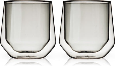 Viski Aurora Trinkglas – doppelwandig – Glas – 266 ml – 2 Stück – Rauch