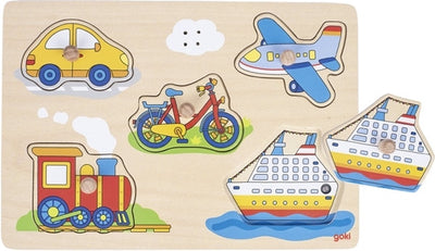 Goki -Stollen Puzzle Fahrzeuge mit Ton, 5st.