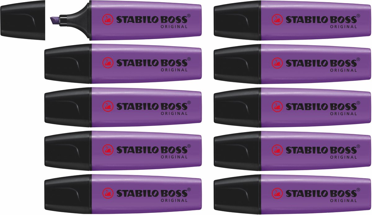 Stabilo Boss Original – Textmarker – höchste Qualität – Lavendel – Etui mit 10 Stück