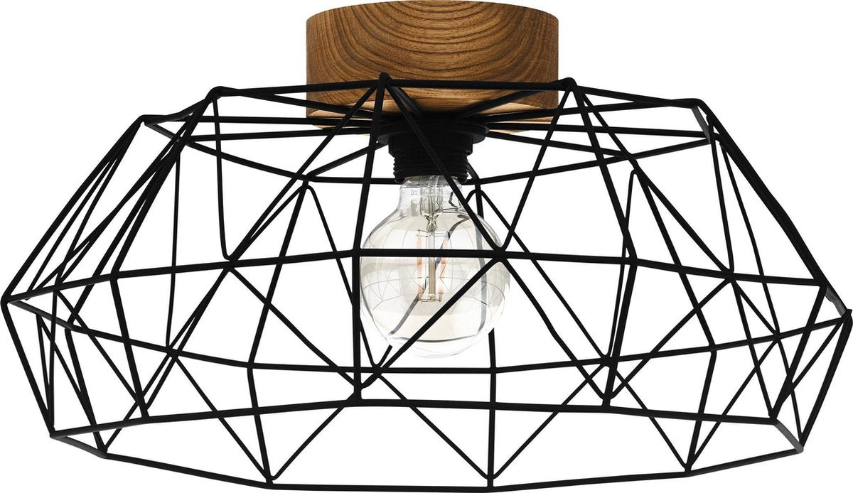 Eglo Padstow - Deckenleuchte - E27 - ø 45,5 cm - Schwarzbraun - FSC-Holz