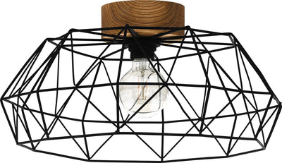 Eglo Padstow - Deckenleuchte - E27 - ø 45,5 cm - Schwarzbraun - FSC-Holz