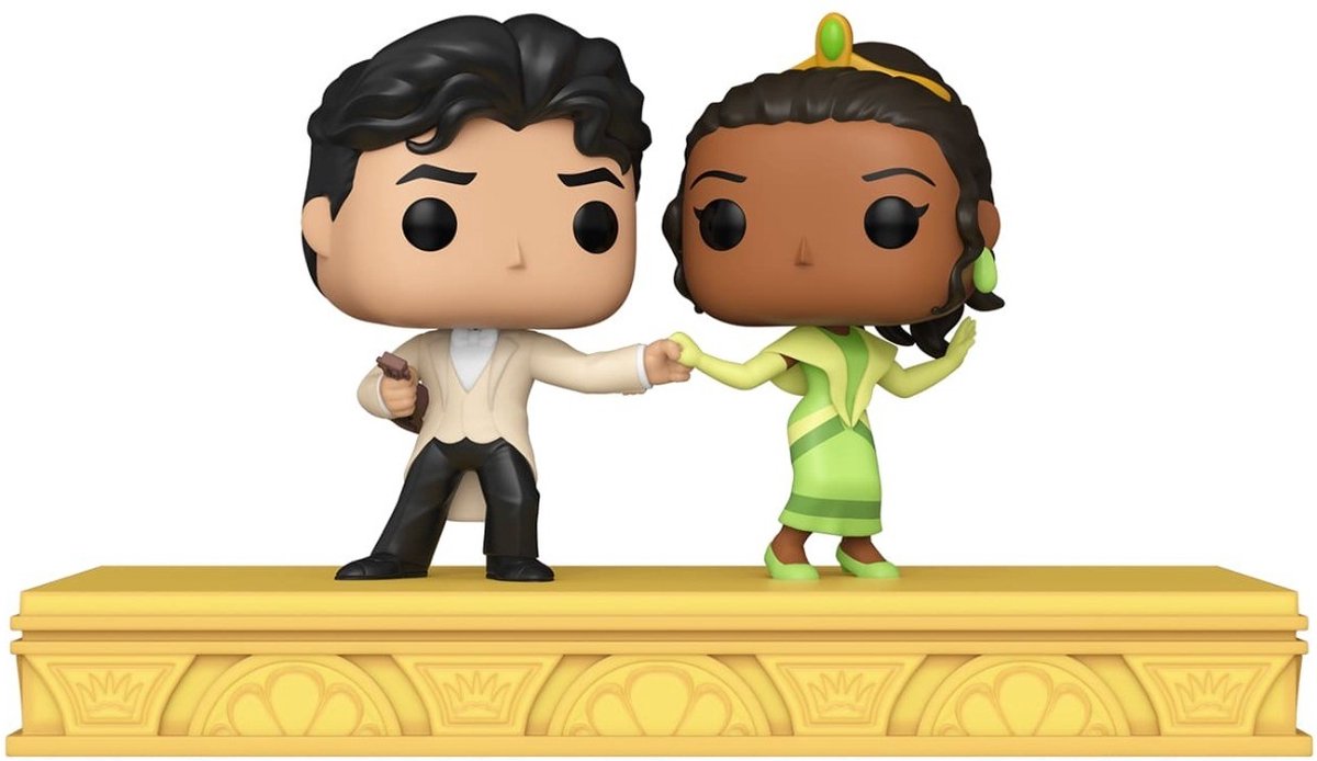 Pop-Moment zum 100-jährigen Jubiläum der Disney Funko-Sammelfigur „Prinzessin und der Frosch“! 2er-Pack Tiana Naveen 9 cm mehrfarbig
