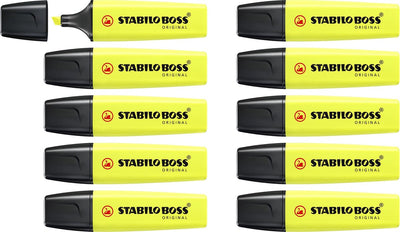 Stabilo Boss Original – Textmarker – höchste Qualität – Gelb – Box mit 10 Stück
