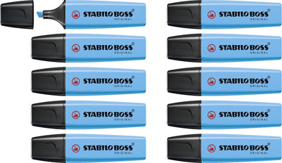 Stabilo Boss Original – Textmarker – höchste Qualität – Blau – Box mit 10 Stück
