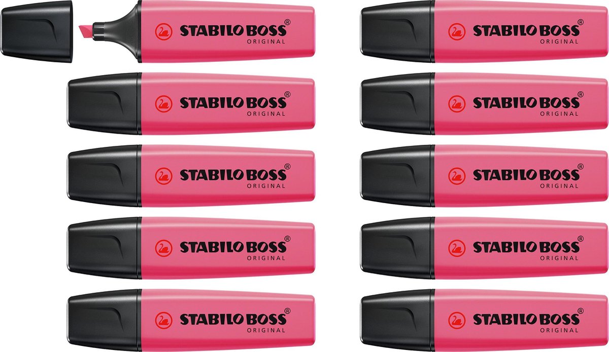 Stabilo Boss Original – Textmarker – Pink – Packung mit 10 Stück