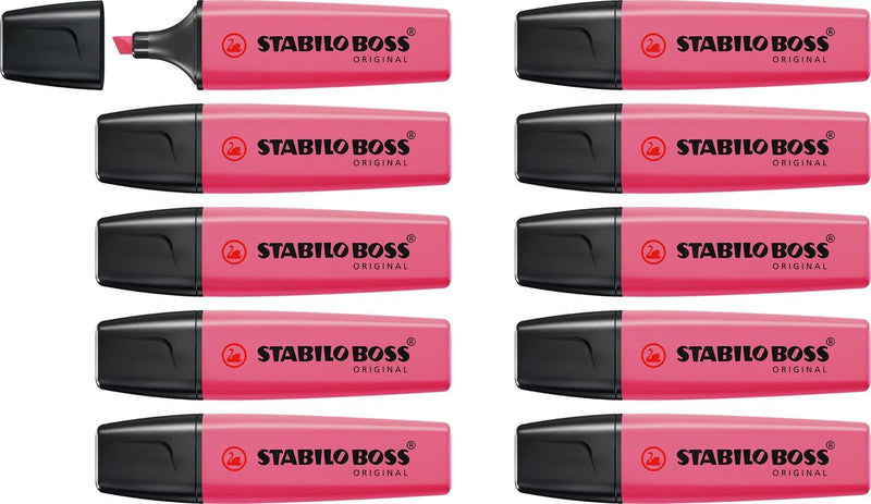 Stabilo Boss Original – Textmarker – Pink – Packung mit 10 Stück
