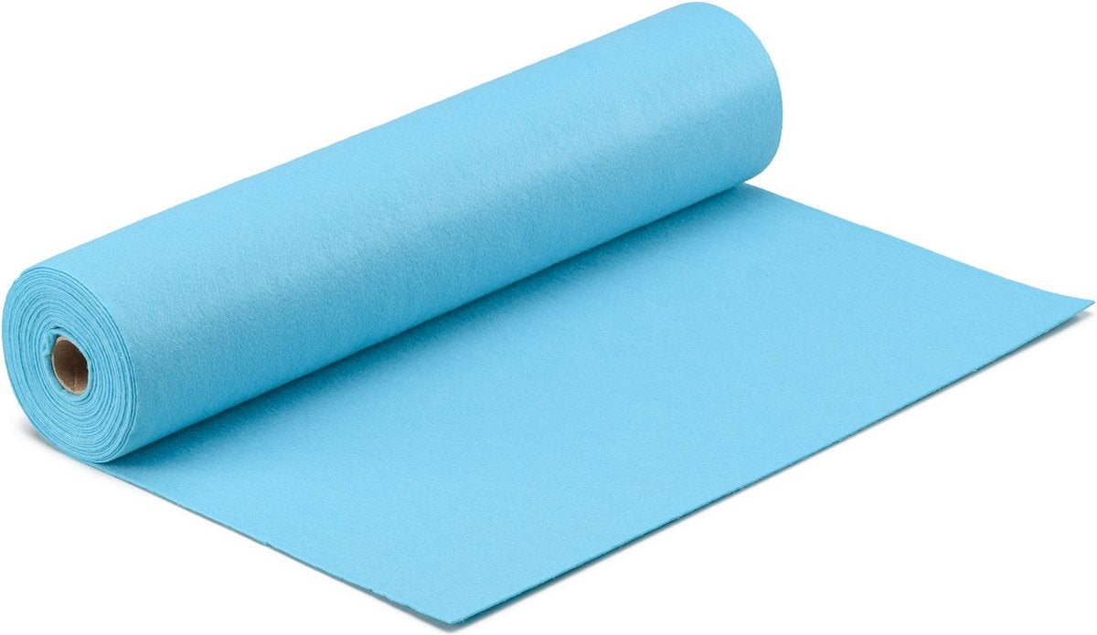 Vaessen Creative Filz auf Rolle – Helltürkis – 1 mm – 45 cm x 5 m