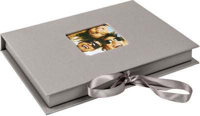 Walther fb-112-x fun – Foto-Aufbewahrungsbox – Größe 20 x 15 x 3 cm – 70 Fotos 13 x 18 cm – grau