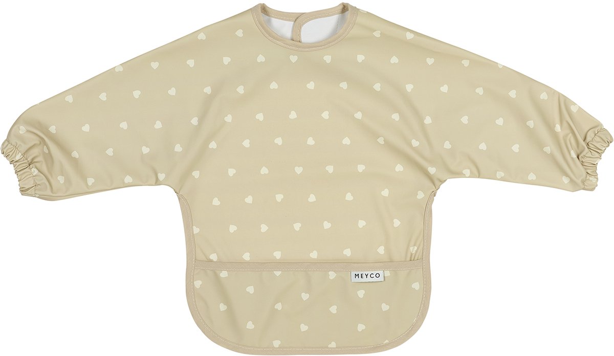 Meyco Baby-Lätzchen mit süßen Herzärmeln – Sand, weicher Sand