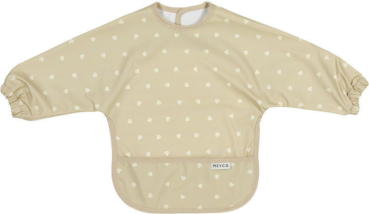 Meyco Baby-Lätzchen mit süßen Herzärmeln – Sand, weicher Sand