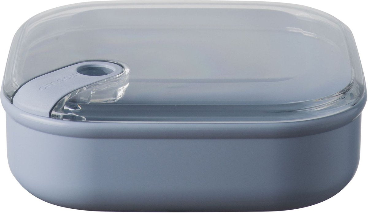 Omada - Pull Box Lunchbox quadratisch niedrig 1 Liter - Polypropylen - Blau -