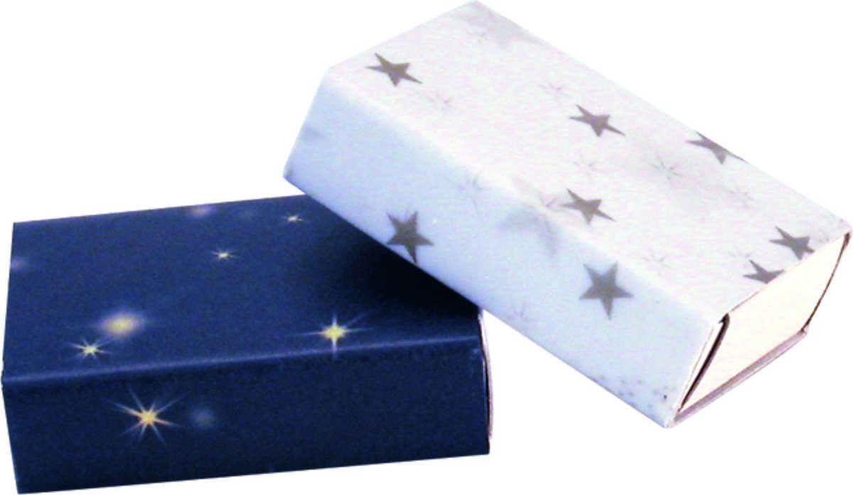 Folia Streichholzschachteln weiß blanko, 11x6x2cm - 12 Stück