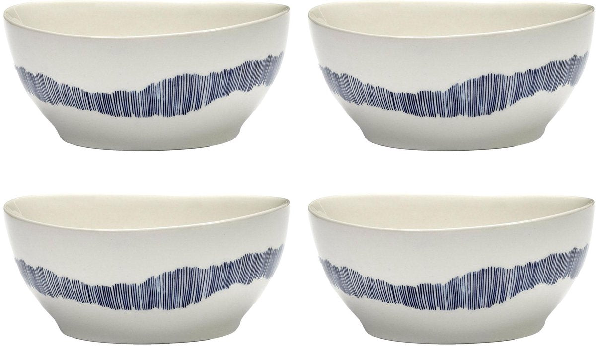 Serax - Ottolenghi Festmahl - Schüssel S - Weiß Blau - 16 ø - 4 Stück