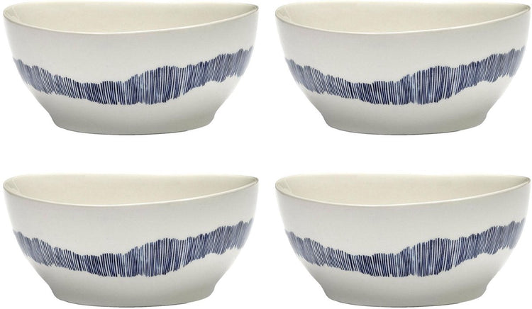 Serax - Ottolenghi Festmahl - Schüssel S - Weiß Blau - 16 ø - 4 Stück
