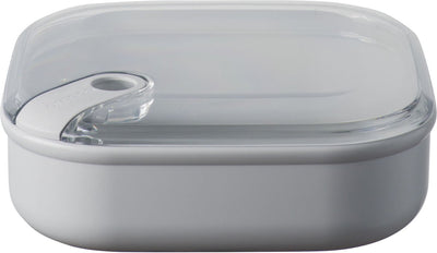 Omada - Pull Box Lunchbox quadratisch niedrig 1 Liter - Polypropylen - grau -