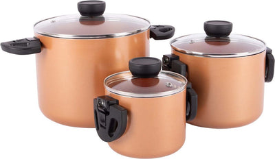 Bo-Camp – Industrial – Pfannenset – Slauson – Compact 3 – 3-teilig – Aluminium – Induktion