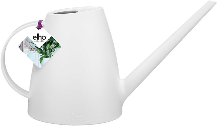 Elho Brüssel Gießkanne 1,8 l – Gießkanne für den Innenbereich – aus recyceltem Kunststoff – ø 33,0 x H 17,0 cm – weiß