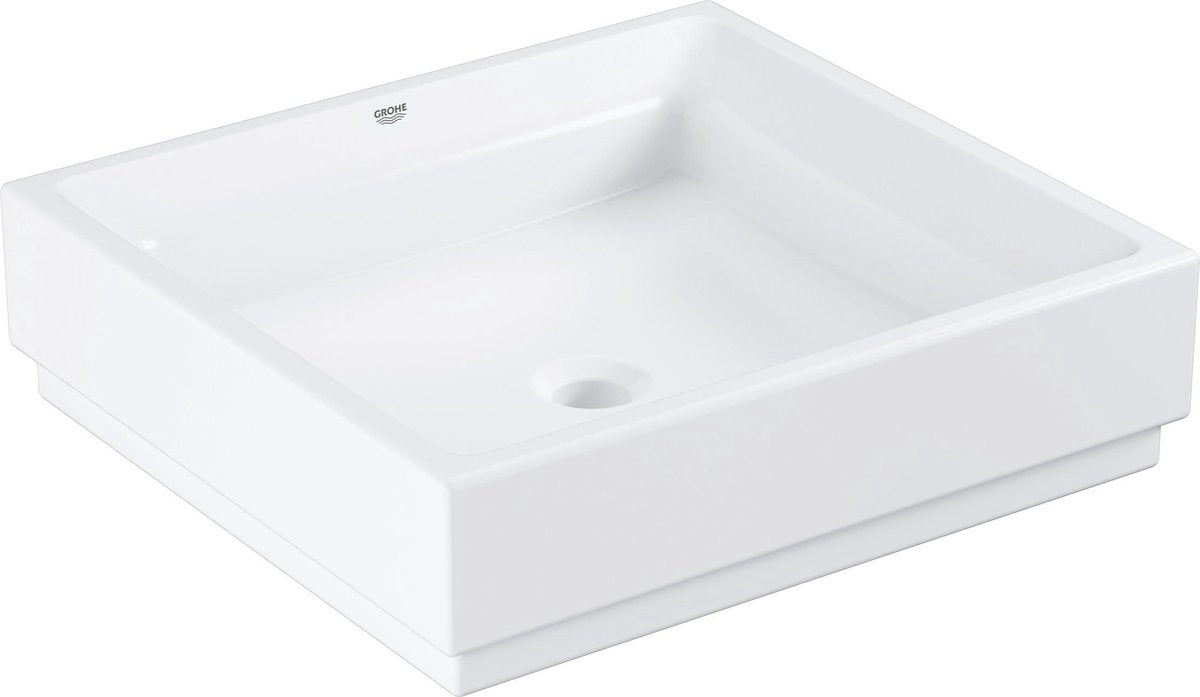 Grohe Cube Keramik-Waschtisch 50 – Keramik – 50 x 47 cm – antibakterielle Beschichtung – Weiß