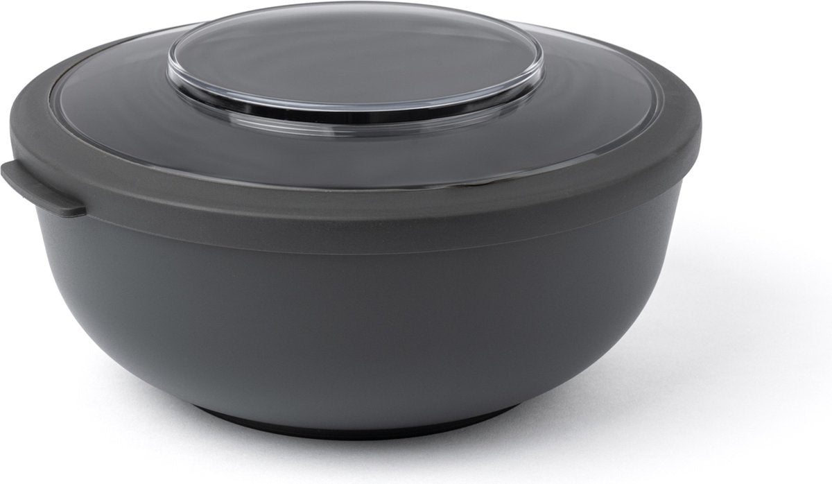 Amuse Tylla Holzkohle 2000 ml – Lunchbox – Lunchbox – Schüssel mit Deckel – perfekt verschließbarer Frischhaltebehälter – Salatbox für unterwegs – BPA-frei – Schwarz